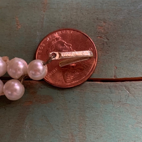 Mid-Century Hong Kong - Faux Pearl Choker & Shoe Clips - Vintage Bride - Picture 3 of 10